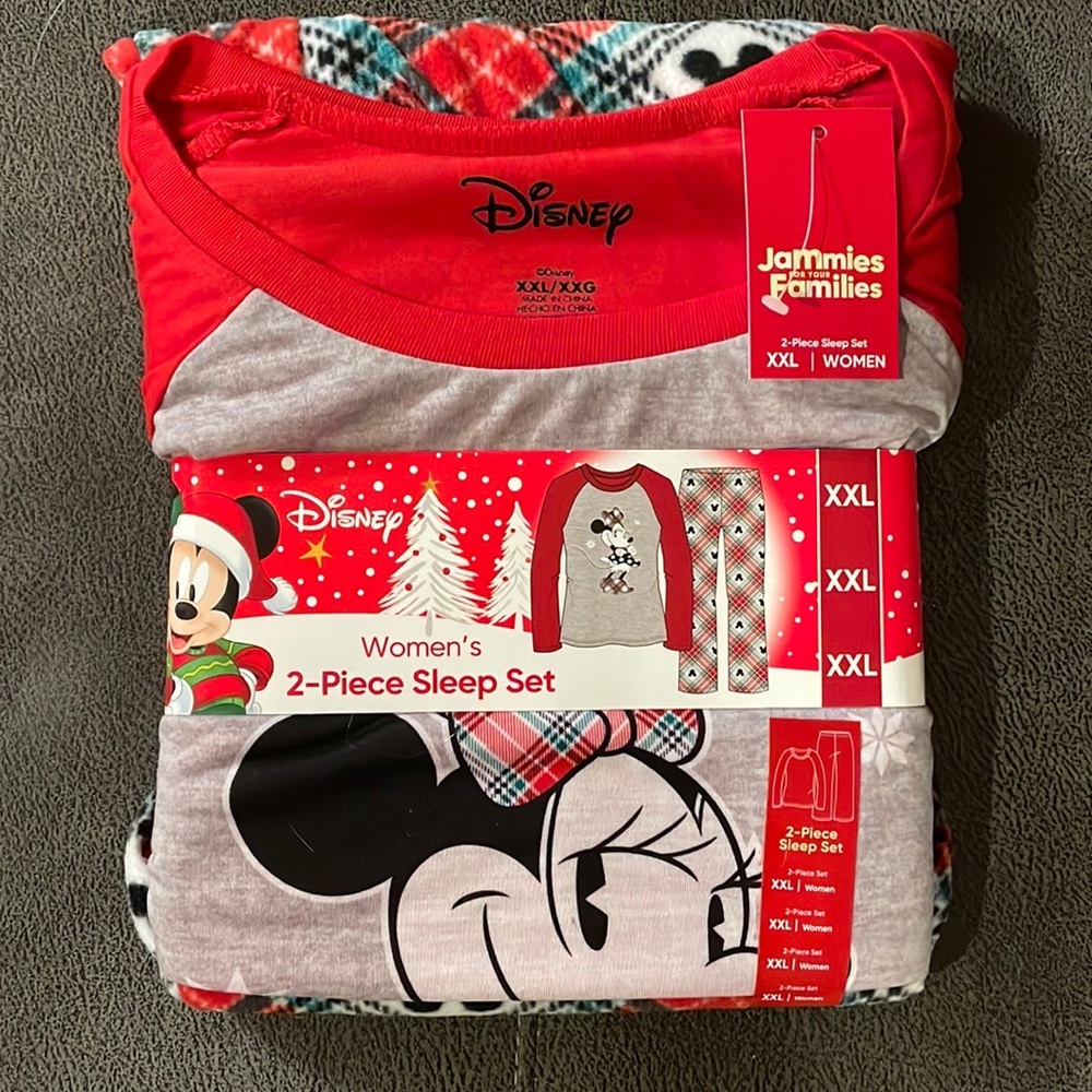 Women’s 2-piece Sleep Set - Minnie mouse Disney Pajamas. Size XXL